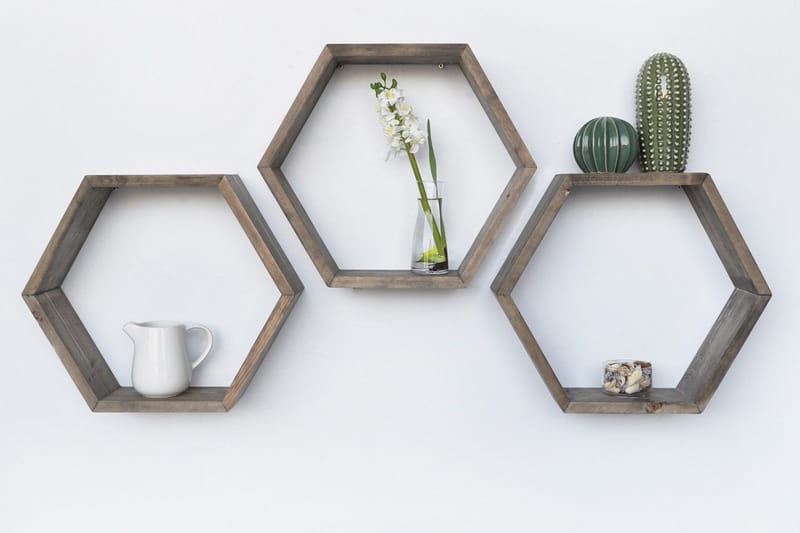 Evila Vegghylle Heksagoner - Oppbevaring - Hyller - Vegghylle