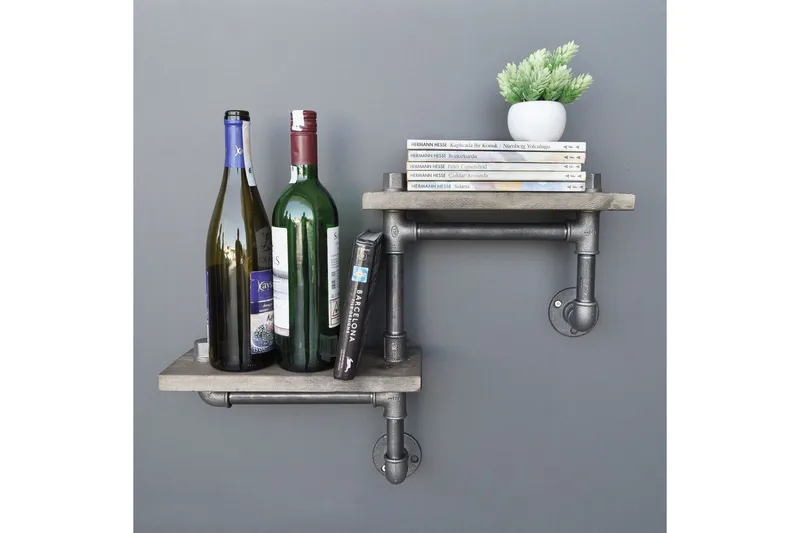 Evila Vegghylle Rør/Tre - Oppbevaring - Hyller - Vegghylle