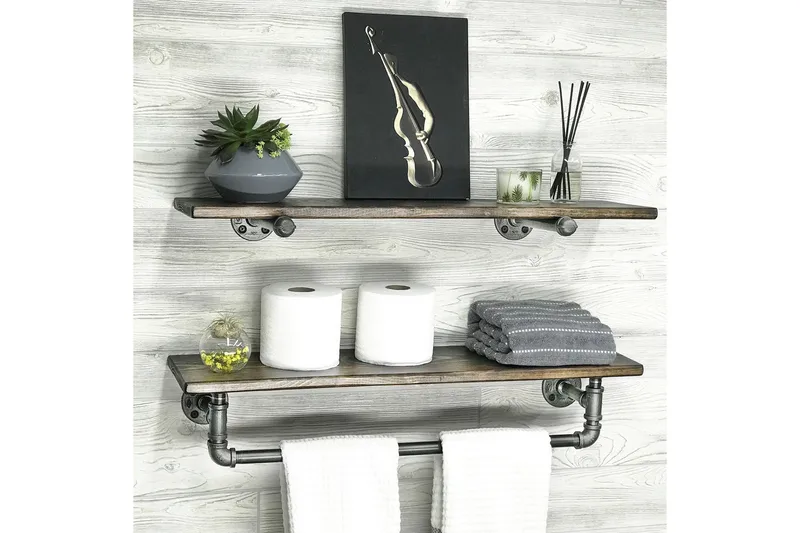 Evila Vegghylle Rør/Tre - Oppbevaring - Hyller - Vegghylle