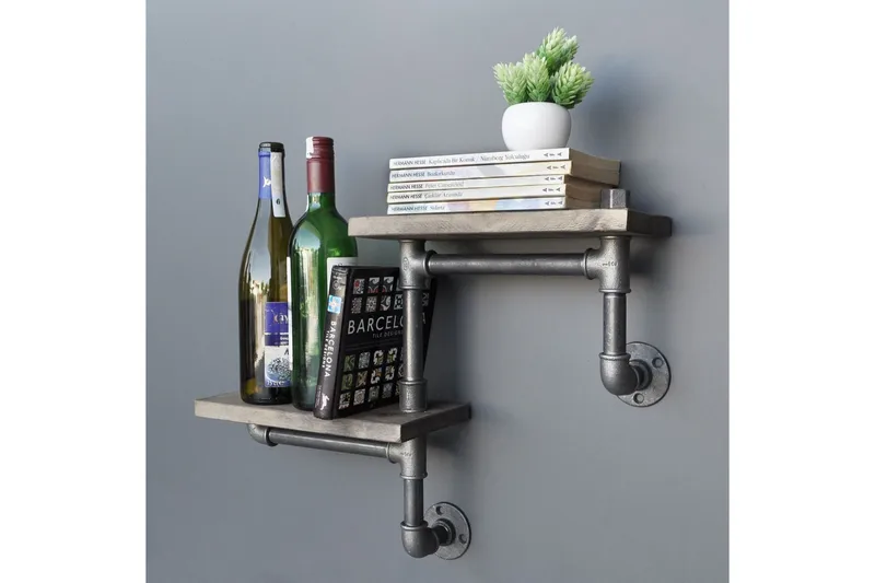 Evila Vegghylle Rør/Tre - Oppbevaring - Hyller - Vegghylle