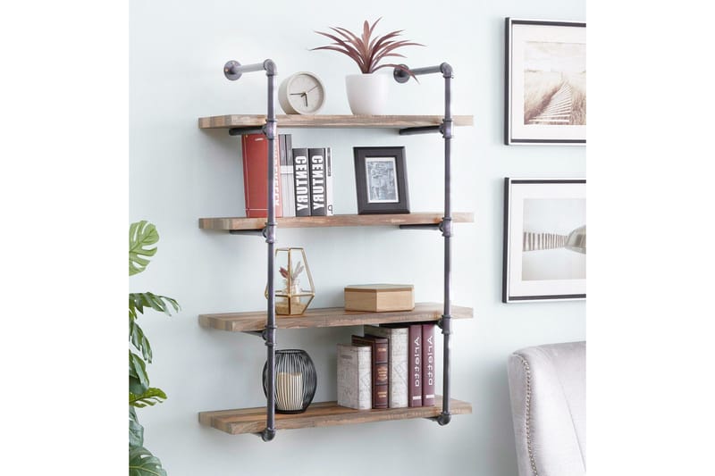 Evila Vegghylle Rør/Tre - Oppbevaring - Hyller - Vegghylle