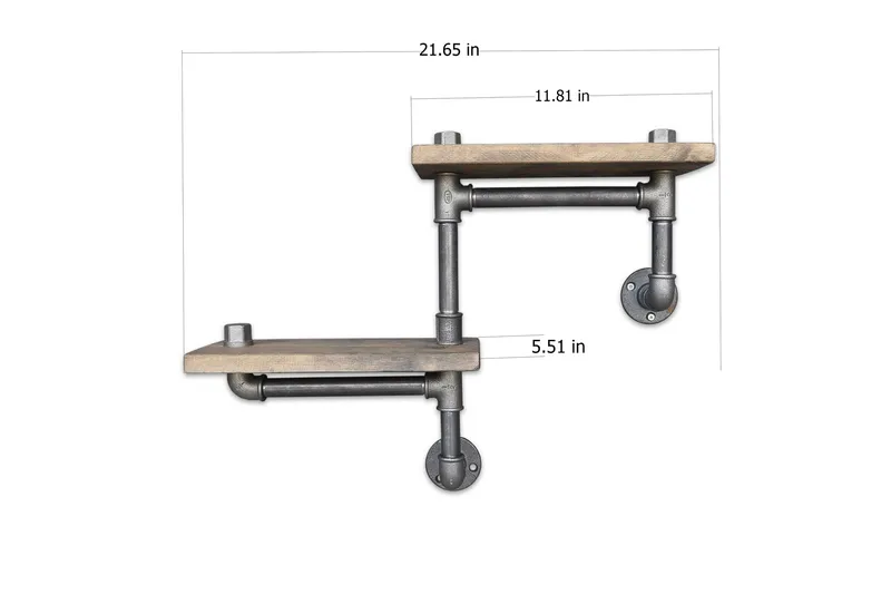 Evila Vegghylle Rør/Tre - Oppbevaring - Hyller - Vegghylle