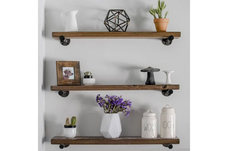 Evila Vegghylle Rustikk - Oppbevaring - Hyller - Vegghylle