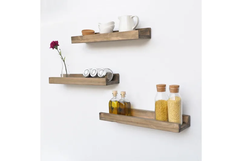 Evila Vegghyller Smal Sett med 3 - Oppbevaring - Hyller - Vegghylle