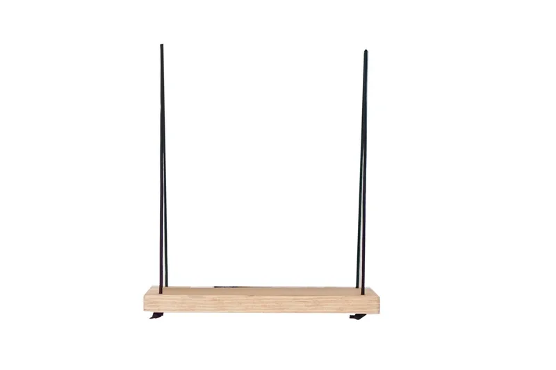 Evila Veggshylle med Tau 40 cm i Tre med Eikeutseende, Beige
