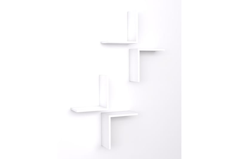 Faciem Vegghylle 44x32 cm 4 Hyller - Hvit - Oppbevaring - Hyller - Vegghylle