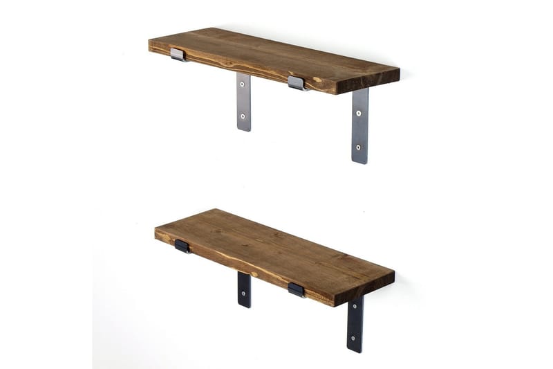 Fercho Vegghylle 40 cm - Svart / Valnøtt - Oppbevaring - Hyller - Vegghylle