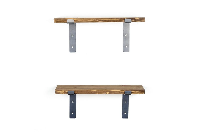 Fercho Vegghylle 40 cm - Svart / Valnøtt - Oppbevaring - Hyller - Vegghylle