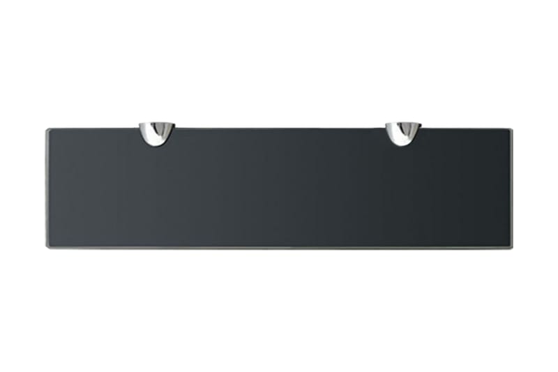 Flytende hylle glass 40x10 cm 8 mm - Svart - Oppbevaring - Hyller - Vegghylle
