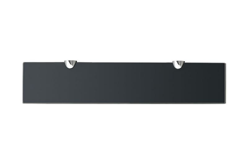 Flytende hylle glass 50x10 cm 8 mm - Svart - Oppbevaring - Hyller - Vegghylle
