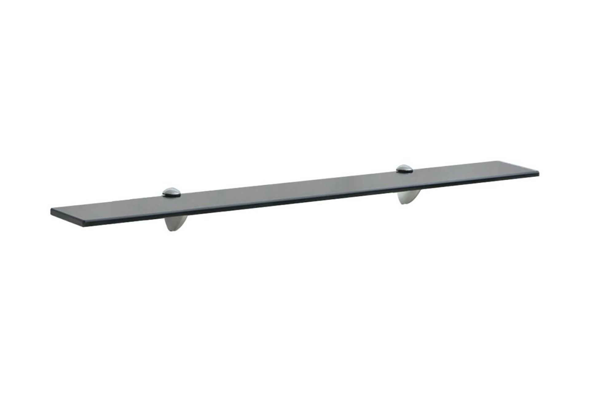 Flytende hylle glass 80x10 cm 8 mm - Svart - Oppbevaring - Hyller - Vegghylle