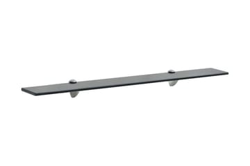 Flytende hylle glass 80x10 cm 8 mm - Svart - Oppbevaring - Hyller - Vegghylle