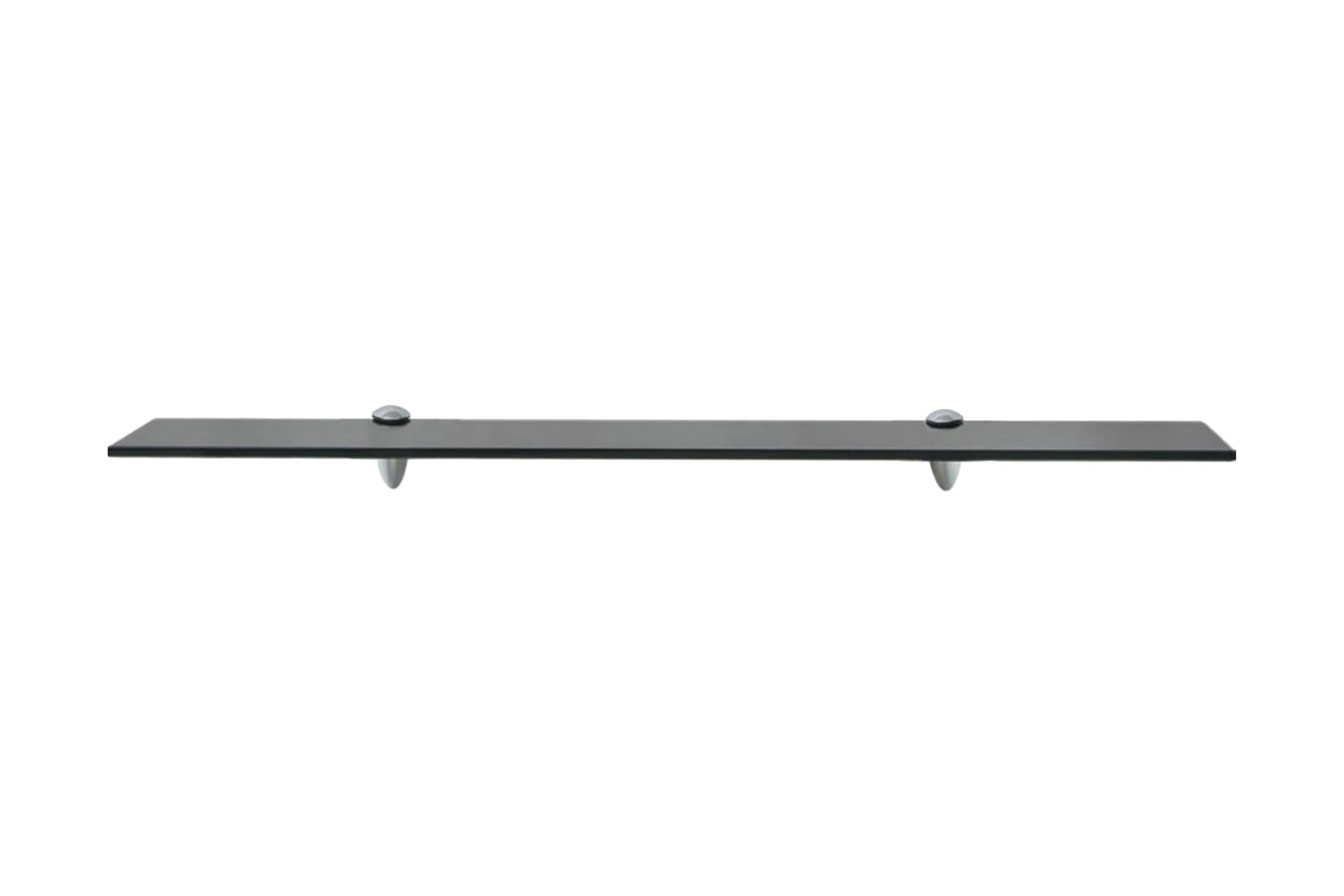 Flytende hylle glass 80x10 cm 8 mm - Svart - Oppbevaring - Hyller - Vegghylle