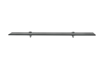 Flytende hylle glass 80x10 cm 8 mm - Svart - Oppbevaring - Hyller - Vegghylle
