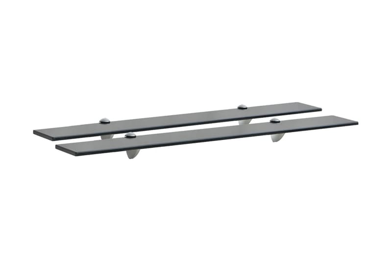 Flytende hyller 2 stk glass 80x10 cm 8 mm - Oppbevaring - Hyller - Vegghylle
