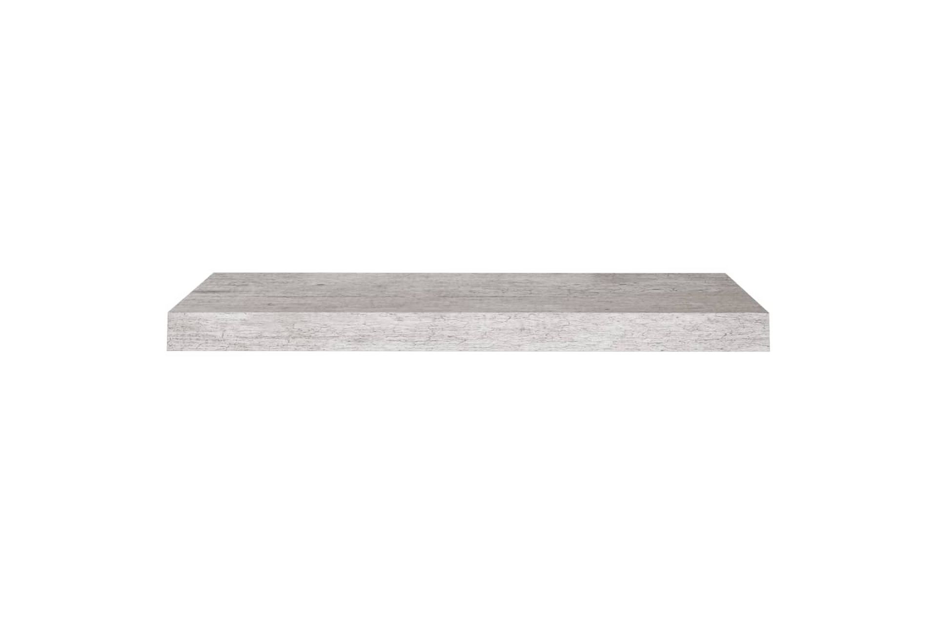 Flytende vegghylle betonggrå 60x23,5x3,8 cm MDF - Grå - Oppbevaring - Hyller - Vegghylle