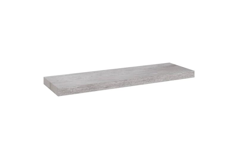 Flytende vegghylle betonggrå 80x23,5x3,8 cm MDF - Grå - Vegghylle