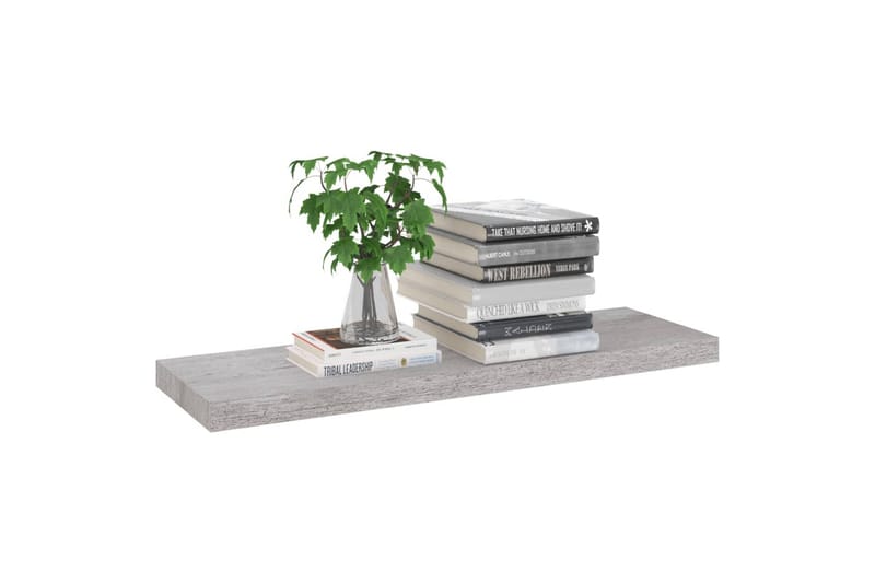 Flytende vegghylle betonggrå 80x23,5x3,8 cm MDF - Grå - Oppbevaring - Hyller - Vegghylle