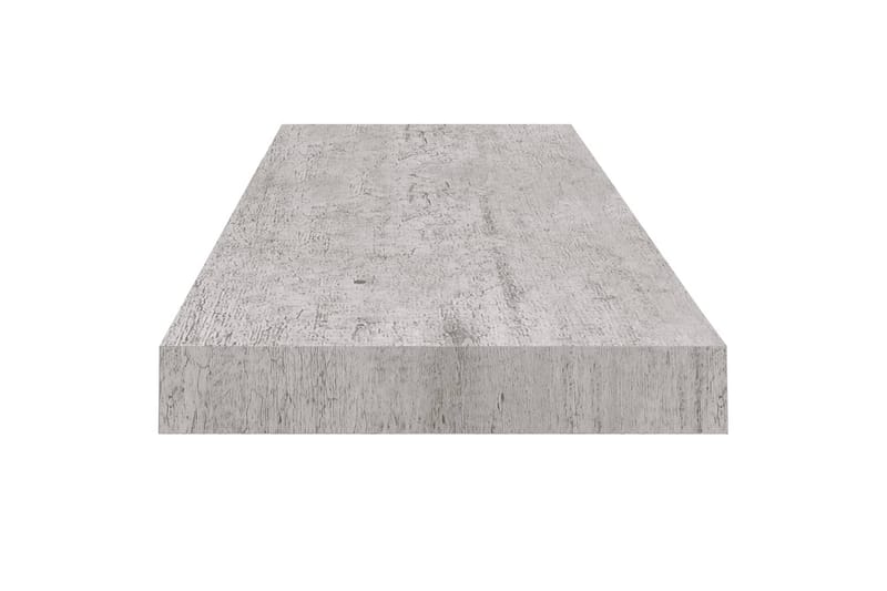 Flytende vegghylle betonggrå 80x23,5x3,8 cm MDF - Grå - Oppbevaring - Hyller - Vegghylle