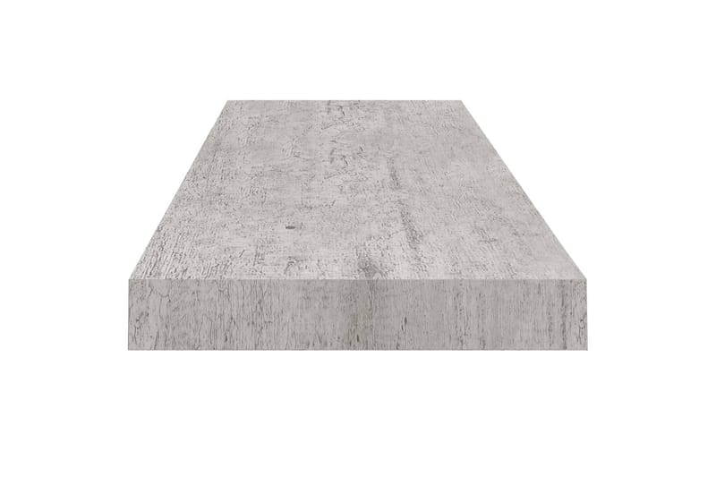 Flytende vegghylle betonggrå 80x23,5x3,8 cm MDF - Grå - Vegghylle