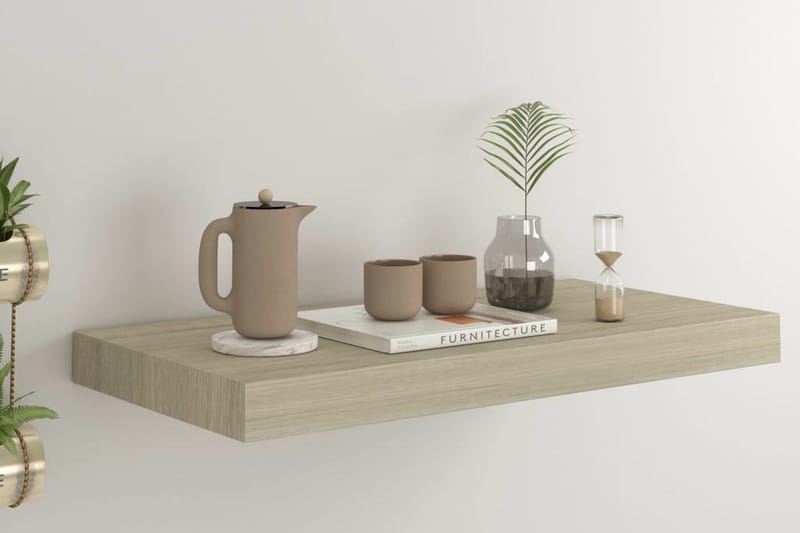 Flytende vegghylle eik 50x23x3,8 cm MDF - Oppbevaring - Hyller - Vegghylle