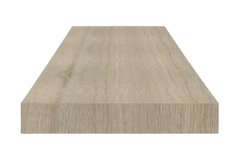 Flytende vegghylle eik 80x23,5x3,8 cm MDF - Oppbevaring - Hyller - Vegghylle