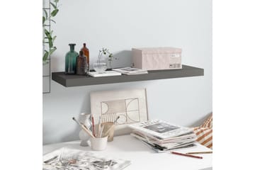 Flytende vegghylle høyglans grå 80x23,5x3,8 cm MDF - Oppbevaring - Hyller - Vegghylle
