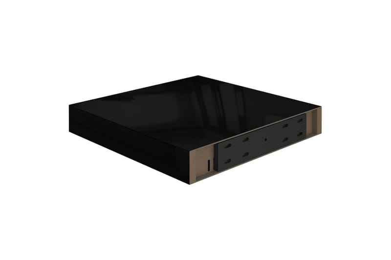 Flytende vegghylle høyglans svart 23x23,5x3,8 cm MDF - Oppbevaring - Hyller - Vegghylle