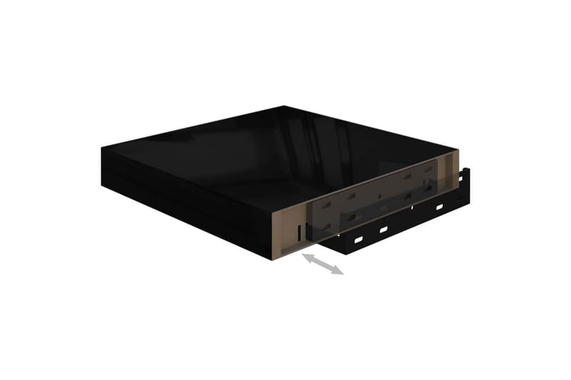 Flytende vegghylle høyglans svart 23x23,5x3,8 cm MDF - Oppbevaring - Hyller - Vegghylle
