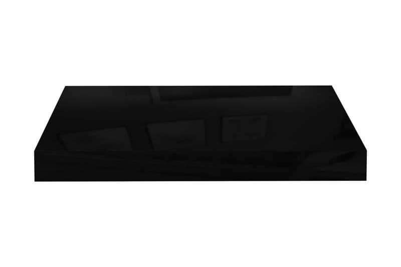 Flytende vegghylle høyglans svart 40x23x3,8 cm MDF - Oppbevaring - Hyller - Vegghylle