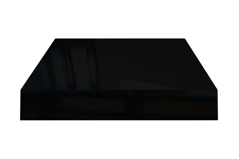 Flytende vegghylle høyglans svart 40x23x3,8 cm MDF - Vegghylle
