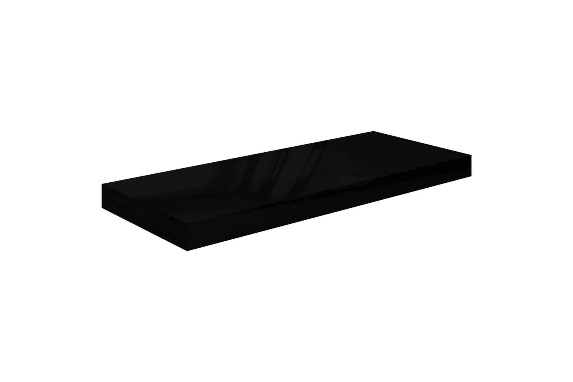Flytende vegghylle høyglans svart 60x23,5x3,8 cm MDF - Oppbevaring - Hyller - Vegghylle