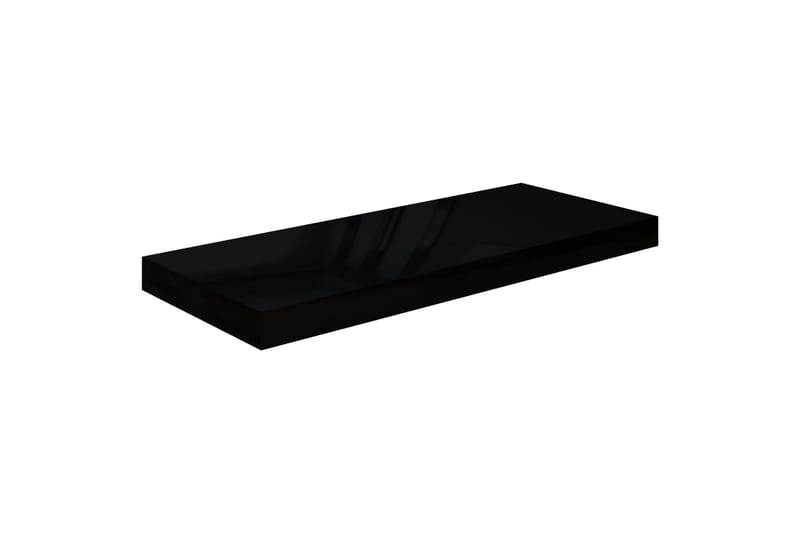 Flytende vegghylle høyglans svart 60x23,5x3,8 cm MDF - Oppbevaring - Hyller - Vegghylle