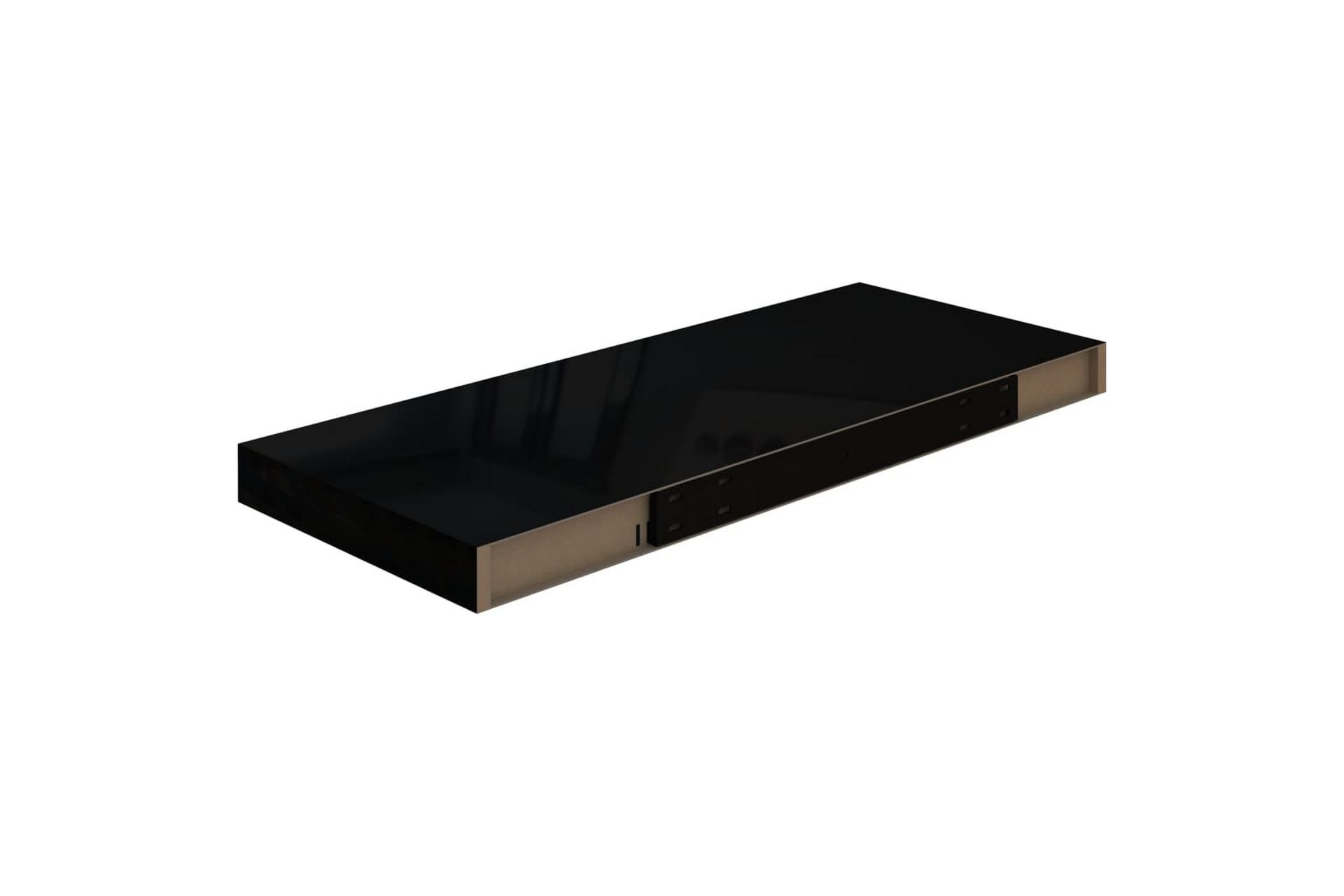 Flytende vegghylle høyglans svart 60x23,5x3,8 cm MDF - Oppbevaring - Hyller - Vegghylle