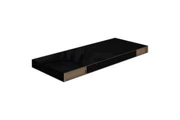Flytende vegghylle høyglans svart 60x23,5x3,8 cm MDF - Oppbevaring - Hyller - Vegghylle