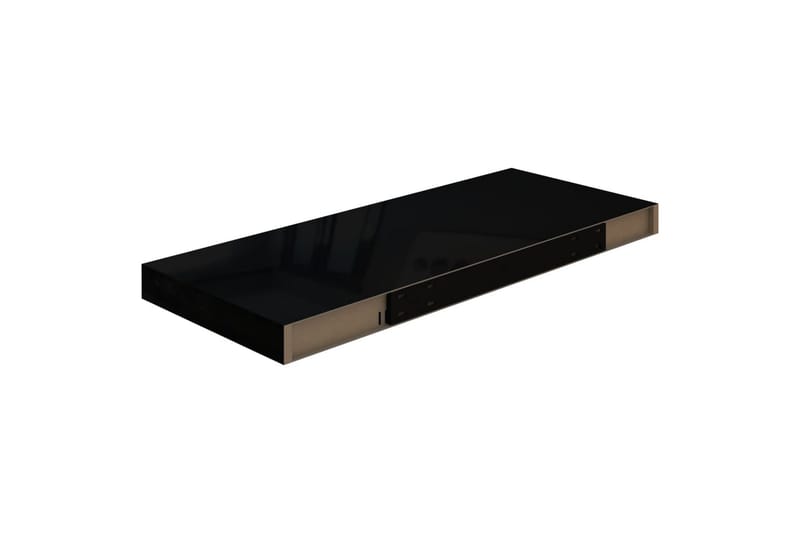 Flytende vegghylle høyglans svart 60x23,5x3,8 cm MDF - Oppbevaring - Hyller - Vegghylle