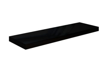 Flytende vegghylle høyglans svart 80x23,5x3,8 cm MDF - Oppbevaring - Hyller - Vegghylle