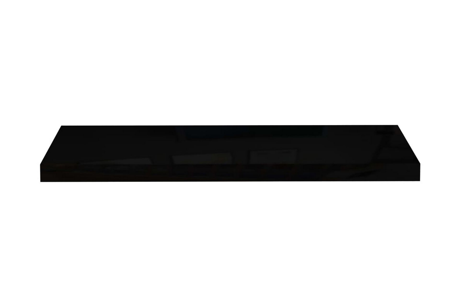 Flytende vegghylle høyglans svart 80x23,5x3,8 cm MDF - Oppbevaring - Hyller - Vegghylle