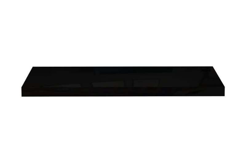 Flytende vegghylle høyglans svart 80x23,5x3,8 cm MDF - Oppbevaring - Hyller - Vegghylle