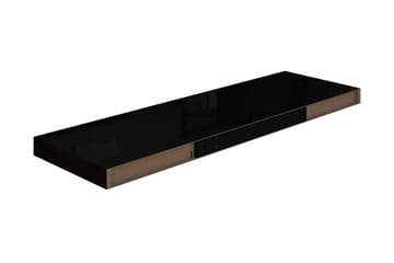 Flytende vegghylle høyglans svart 80x23,5x3,8 cm MDF - Oppbevaring - Hyller - Vegghylle