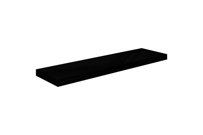 Flytende vegghylle høyglans svart 90x23,5x3,8 cm MDF - Oppbevaring - Hyller - Vegghylle