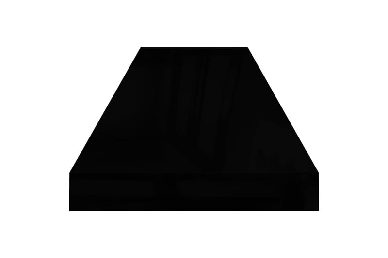 Flytende vegghylle høyglans svart 90x23,5x3,8 cm MDF - Oppbevaring - Hyller - Vegghylle