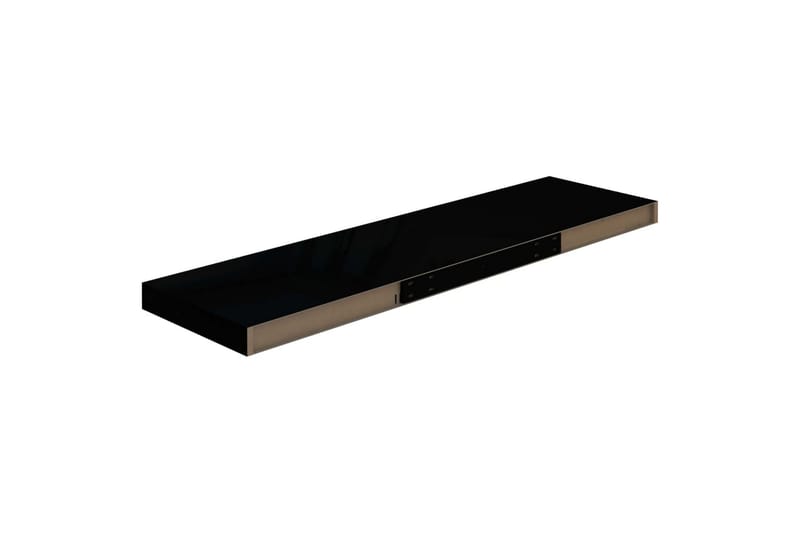 Flytende vegghylle høyglans svart 90x23,5x3,8 cm MDF - Oppbevaring - Hyller - Vegghylle
