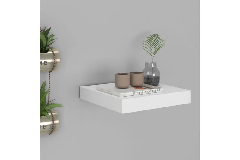 Flytende vegghylle hvit 23x23,5x3,8 cm MDF - Oppbevaring - Hyller - Vegghylle