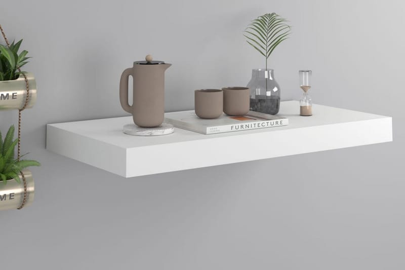 Flytende vegghylle hvit 50x23x3,8 cm MDF - Oppbevaring - Hyller - Vegghylle