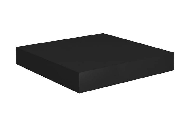 Flytende vegghylle svart 23x23,5x3,8 cm MDF - Vegghylle