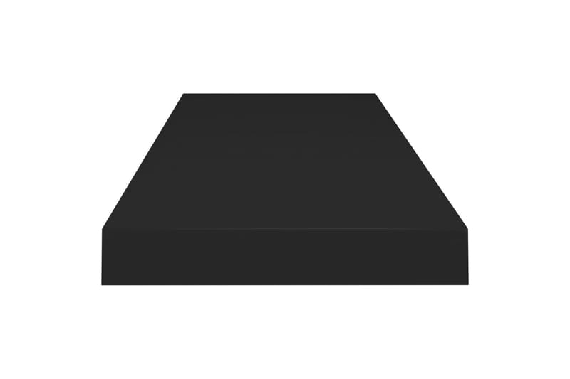 Flytende vegghylle svart 80x23,5x3,8 cm MDF - Vegghylle