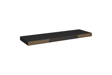 Flytende vegghylle svart 80x23,5x3,8 cm MDF - Oppbevaring - Hyller - Vegghylle