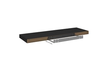 Flytende vegghylle svart 80x23,5x3,8 cm MDF - Oppbevaring - Hyller - Vegghylle
