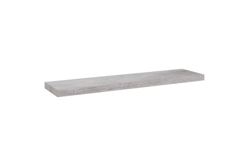 Flytende vegghyller 2 stk betonggrå 100x23,5x3,8 cm MDF - Grå - Vegghylle